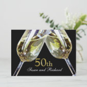 Invitation Toast de champagne/ 50e anniversaire (Debout devant)