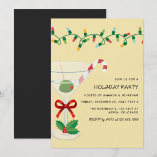 Invitation Toast de Champagne pour la fête de Noël