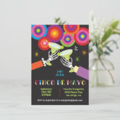 Invitation Toast de Margarita de squelette Fête Cinco De Mayo (Debout devant)