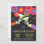 Invitation Toast de Margarita squelette Fête Cinco De Mayo (Devant)