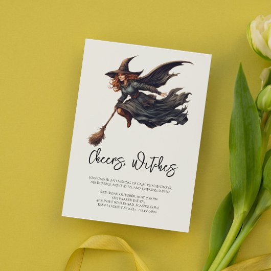 Invitation Toast de sorcières | Chic Halloween la nuit des da