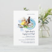 Invitation Toast Fiançailles Toast Seafood Party (Debout devant)