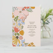 Invitation Toast floral à la mariée Cocktail Hour Douche (Debout devant)