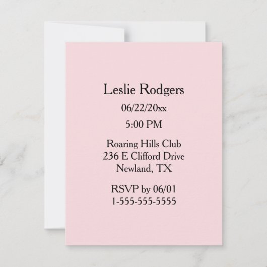 Invitation Toast la mariée Bachelorette Party (Dos)