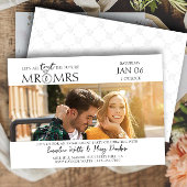 Invitation Toast the Future Mr & Mrs Fiançailles Photo Party