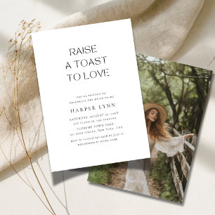 Invitation Toast to Love Rustic Boho Fête des mariées photo