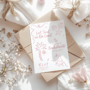 Invitation Toast toast à la main de Whimsical sur la côte inv