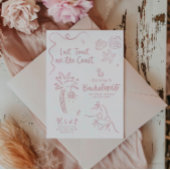 Invitation Toast toast à la main de Whimsical sur la côte inv