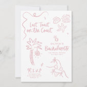 Invitation Toast toast à la main de Whimsical sur la côte inv (Devant)