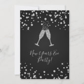 Invitation Toasts de Champagne Diamants Nouvel An Moderne (Devant)