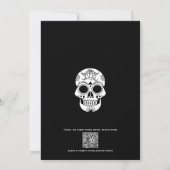 Invitation Toasts de squelette Vin Simple Amusement Halloween (Dos)