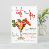 Invitation Toasty & Tipsy, Martini, Cocktail de vacances (Debout devant)