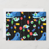 Invitation toboggan Eté Splish Splash Photo Anniversaire (Dos)