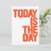 Invitation Today is the day (Debout devant)