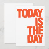 Invitation Today is the day (Devant / Derrière)