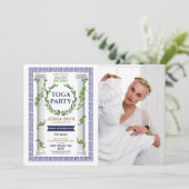 Invitation Toga fête Anniversaire Ivy Scroll Ancien Romain Ph (Debout devant)