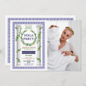 Invitation Toga fête Anniversaire Ivy Scroll Ancien Romain Ph (Devant / Derrière)