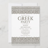 Invitation Toga grecque avec éléments de pierre (Devant)