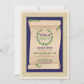 Invitation Toga Party Ancien Ancien Romain Scroll Ivy Anniver (Devant)