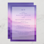 Invitation Together with their families Lavender Gradient Ser (Devant / Derrière)