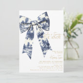 Invitation Toile à mâchoires bleues Elle noue la Fête des mar (Debout devant)