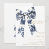 Invitation Toile à mâchoires bleues Elle noue la Fête des mar (Devant / Derrière)