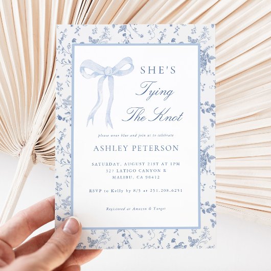 Invitation Toile à mâchoires bleues Elle noue la Fête des mar