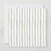 Invitation Toile Baby shower Floral Sage Baby shower vert (Dos)