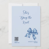 Invitation Toile Bleu Français Coquette Bachelorette (Dos)