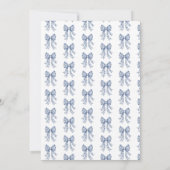 Invitation Toile bleu Teddy Bear Baby shower garçon (Dos)