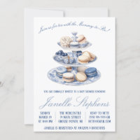 Toile bleue Chine, Baby shower Victorien Tea Party