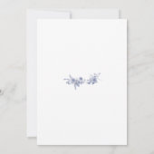 Invitation Toile bleue Fête des mariées bleu français (Dos)