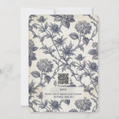 Invitation Toile Botanique Hydrangea Chardon de Mer 60e Anniv (Dos)
