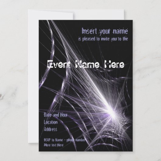 Invitation Toile d'araignée (Devant)