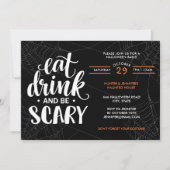 Invitation Toile d'araignée de fête moderne d'Halloween (Devant)