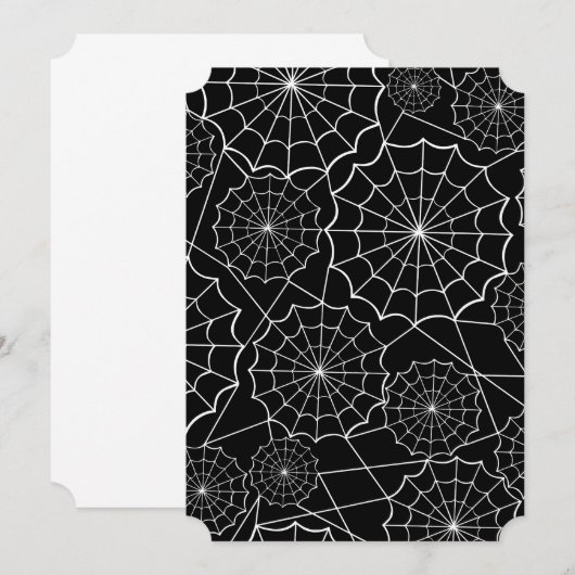 Invitation toile d'araignée d'halloween (Devant / Derrière)