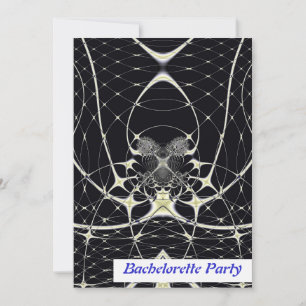 Invitation Toile d'araignée dorée d'art abstrait
