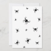 Invitation Toile d'araignée effrayante moderne Halloween noir (Dos)