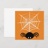 Invitation Toile d'araignée Halloween (Devant / Derrière)
