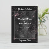 Invitation Toile d'araignée Jusqu'à ce que la mort nous sépar (Debout devant)
