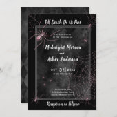 Invitation Toile d'araignée Jusqu'à ce que la mort nous sépar (Devant / Derrière)