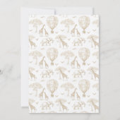Invitation Toile de Baby shower classique Little Wild (Dos)