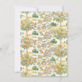 Invitation Toile de Baby shower orange Little Cutie (Dos)