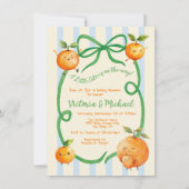 Invitation Toile de Baby shower orange Little Cutie (Devant)