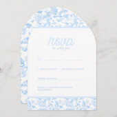 Invitation Toile de Chinoiserie de la Jungle de Preppy (Devant / Derrière)