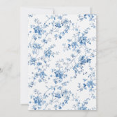 Invitation Toile De Jouy Baby shower Boy (Dos)