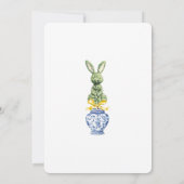 Invitation Toile De Jouy Bunny Brunch de Pâques et chasse aux (Dos)