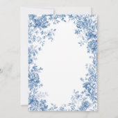 Invitation Toile De Jouy Chinoiserie Fête des mariées florale (Dos)
