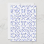 Invitation Toile de Jouy Chinoiserie Horse Boy Baby shower (Dos)