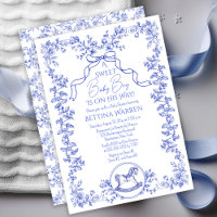 Toile de Jouy Chinoiserie Horse Boy Baby shower
